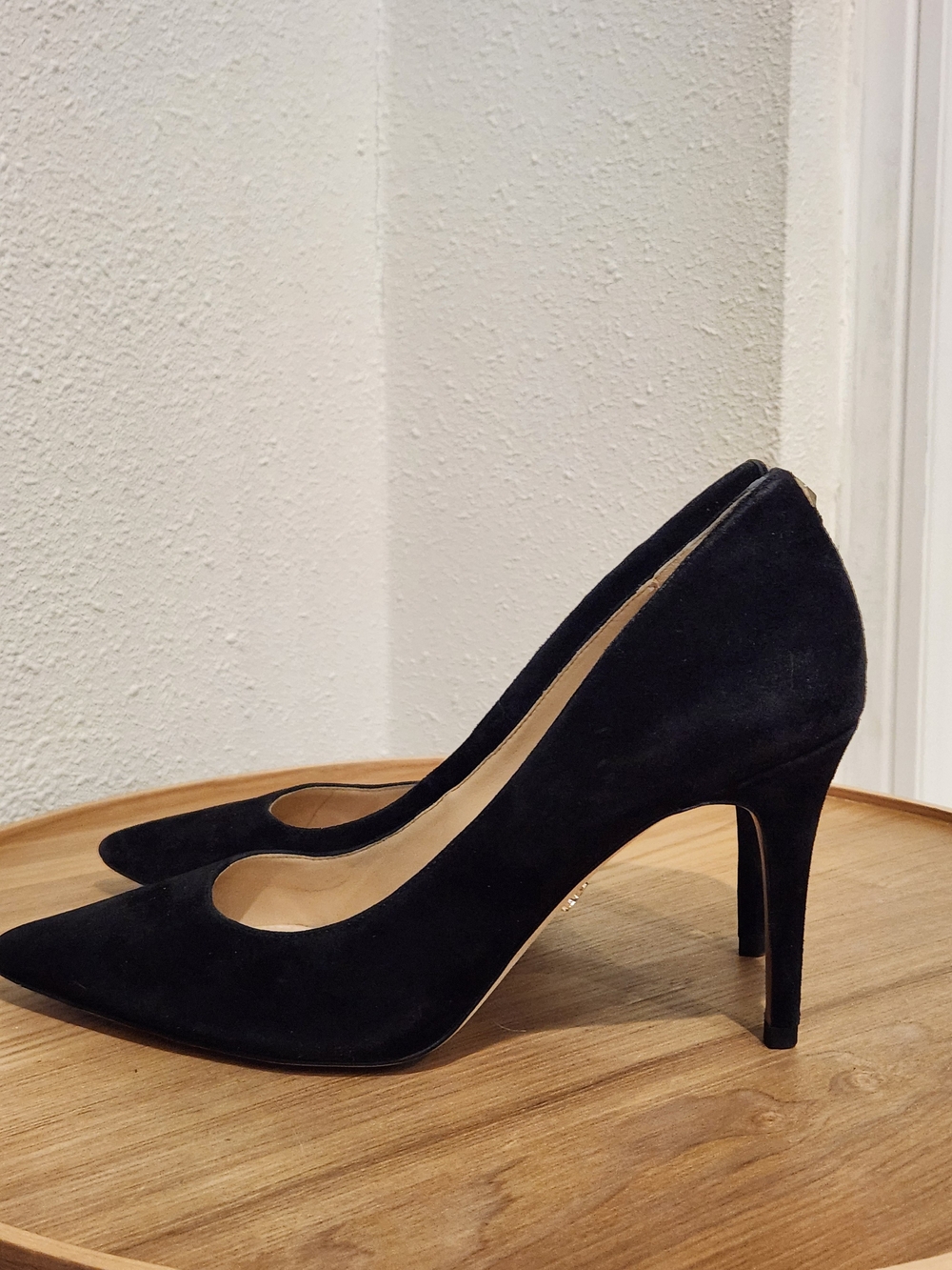 Sam Edelman Black Suede Pointed Toe Pumps - Picture 6 of 9